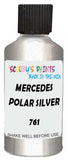 Detail brush applying Silver Metallic to a small door scratch on an Mercedes A-Class, clean OEM finish