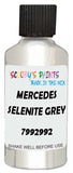 Detail brush applying White Metallic to a small door scratch on an Mercedes Agt, clean OEM finish