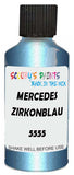 Detail brush applying Blue Metallic to a small door scratch on an Mercedes Actros, clean OEM finish