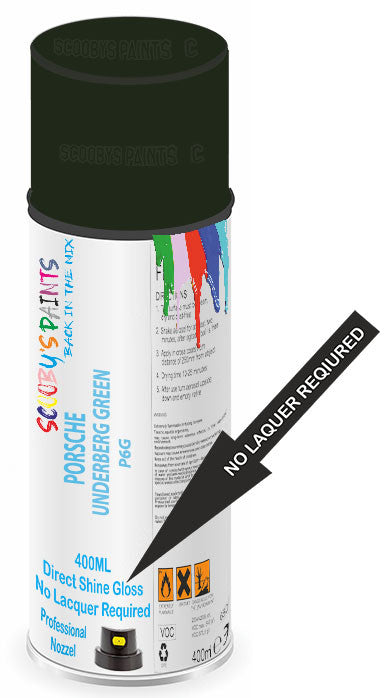 Direct Gloss Spray For Porsche 911 Underberggrã¼N P6G Aerosol Paint No ...