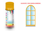 Golden yellow RAL1004 Window and door upvc pvc scratch scuff repar in colour Yellow gloss, matt, satin spray for windows and doors