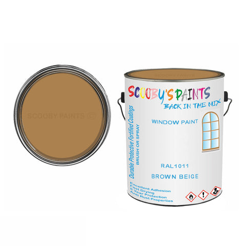 Brown Beige Ral1011 Window Door Paint Brush Or Spray Pvc Upvc Gold Tin