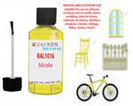 RAL Sulfur yellow Touch Up Paint For Metal bicycle Frames, Chip Repair,Customisation paints, Bike Colour Ideas, Yellow Cycle Paints