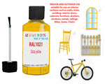 RAL Colza yellow Touch Up Paint For Metal bicycle Frames, Chip Repair,Customisation paints, Bike Colour Ideas, Yellow Cycle Paints