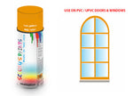 Sun yellow RAL1037 Window and door upvc pvc scratch scuff repar in colour Orange gloss, matt, satin spray for windows and doors