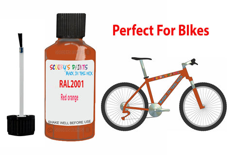 Ral 2001 Red Orange Bicycle Frame Acrylic Orange Metal Bike Touch Up Paint