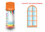 Pastel orange RAL2003 Window and door upvc pvc scratch scuff repar in colour ORANGE gloss, matt, satin spray for windows and doors