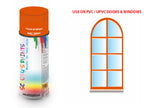 Pure orange RAL2004 Window and door upvc pvc scratch scuff repar in colour ORANGE gloss, matt, satin spray for windows and doors