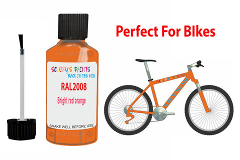 Ral 2008 Bright Red Orange Bicycle Frame Acrylic Orange Metal Bike Touch Up Paint