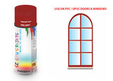 Signal red RAL3001 Window and door upvc pvc scratch scuff repar in colour RED gloss, matt, satin spray for windows and doors