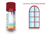 Ruby red RAL3003 Window and door upvc pvc scratch scuff repar in colour RED gloss, matt, satin spray for windows and doors