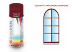 Purple red RAL3004 Window and door upvc pvc scratch scuff repar in colour RED gloss, matt, satin spray for windows and doors