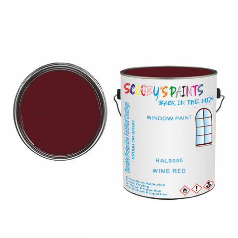 Wine Red Ral3005 Window Door Paint Brush Or Spray Pvc Upvc Red Tin