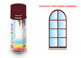 Wine red RAL3005 Window and door upvc pvc scratch scuff repar in colour RED gloss, matt, satin spray for windows and doors