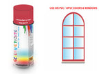 Strawberry red RAL3018 Window and door upvc pvc scratch scuff repar in colour RED gloss, matt, satin spray for windows and doors