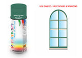Patina green RAL6000 Window and door upvc pvc scratch scuff repar in colour GREEN gloss, matt, satin spray for windows and doors