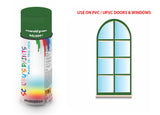 Emerald green RAL6001 Window and door upvc pvc scratch scuff repar in colour GREEN gloss, matt, satin spray for windows and doors