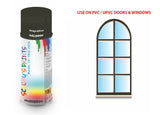 Grey olive RAL6006 Window and door upvc pvc scratch scuff repar in colour GREEN gloss, matt, satin spray for windows and doors