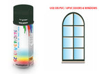 Fir green RAL6009 Window and door upvc pvc scratch scuff repar in colour GREEN gloss, matt, satin spray for windows and doors