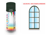 Fir green RAL6009 Window and door upvc pvc scratch scuff repar in colour GREEN gloss, matt, satin spray for windows and doors