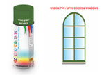 Grass green RAL6010 Window and door upvc pvc scratch scuff repar in colour GREEN gloss, matt, satin spray for windows and doors