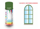 Grass green RAL6010 Window and door upvc pvc scratch scuff repar in colour GREEN gloss, matt, satin spray for windows and doors
