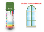 May green RAL6017 Window and door upvc pvc scratch scuff repar in colour GREEN gloss, matt, satin spray for windows and doors
