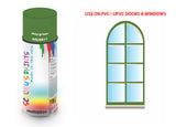 May green RAL6017 Window and door upvc pvc scratch scuff repar in colour GREEN gloss, matt, satin spray for windows and doors