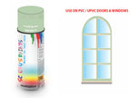 Pastel green RAL6019 Window and door upvc pvc scratch scuff repar in colour GREEN gloss, matt, satin spray for windows and doors