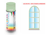 Pastel green RAL6019 Window and door upvc pvc scratch scuff repar in colour GREEN gloss, matt, satin spray for windows and doors
