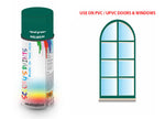 Opal green RAL6026 Window and door upvc pvc scratch scuff repar in colour GREEN gloss, matt, satin spray for windows and doors