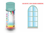 Light green RAL6027 Window and door upvc pvc scratch scuff repar in colour GREEN gloss, matt, satin spray for windows and doors