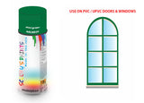 Mint green RAL6029 Window and door upvc pvc scratch scuff repar in colour GREEN gloss, matt, satin spray for windows and doors