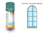 Mint turquoise RAL6033 Window and door upvc pvc scratch scuff repar in colour GREEN gloss, matt, satin spray for windows and doors
