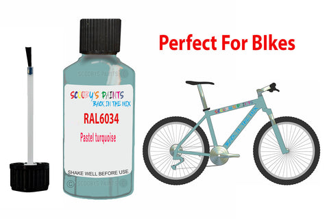 Ral 6034 Pastel Turquoise Bicycle Frame Acrylic Green Metal Bike Touch Up Paint