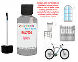RAL Signal grey Touch Up Paint For Metal bicycle Frames, Chip Repair,Customisation paints, Bike Colour Ideas, SILVER-GREY Cycle Paints
