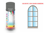 Mouse grey RAL7005 Window and door upvc pvc scratch scuff repar in colour SILVER-GREY gloss, matt, satin spray for windows and doors
