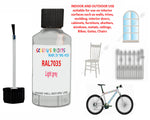 RAL Light grey Touch Up Paint For Metal bicycle Frames, Chip Repair,Customisation paints, Bike Colour Ideas, Silver-Grey Cycle Paints