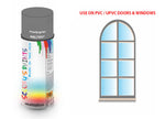 Dusty grey RAL7037 Window and door upvc pvc scratch scuff repar in colour Silver-Grey gloss, matt, satin spray for windows and doors
