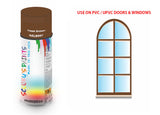 Fawn brown RAL8007 Window and door upvc pvc scratch scuff repar in colour brown gloss, matt, satin spray for windows and doors
