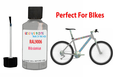 Ral 9006 White Aluminium Bicycle Frame Acrylic Silver-Grey Metal Bike Touch Up Paint
