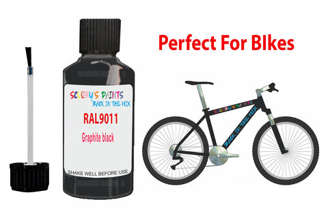 Ral 9011 Graphite Black Bicycle Frame Acrylic Black Metal Bike Touch Up Paint