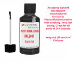 RAL9011 Graphite black Touch up paint repair, scratches, scuff, chips, damage, fix, window restore, window pvc, upvc