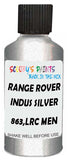 Detail brush applying Silver Metallic to a small door scratch on an Land Rover Defender, clean OEM finish