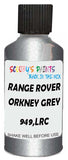 Detail brush applying Grey Metallic to a small door scratch on an Land Rover Discovery, clean OEM finish