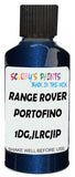 Detail brush applying Blue Metallic to a small door scratch on an Land Rover Discovery, clean OEM finish