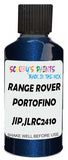Detail brush applying Blue Metallic to a small door scratch on an Land Rover Discovery, clean OEM finish
