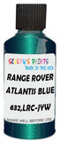 Detail brush applying Blue Metallic to a small door scratch on an Land Rover Lr3, clean OEM finish