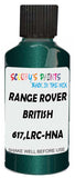 Detail brush applying Green Metallic to a small door scratch on an Land Rover Discovery, clean OEM finish