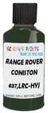 Detail brush applying Green Solid to a small door scratch on an Land Rover Defender, clean OEM finish